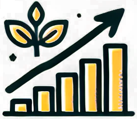 Business growth icon